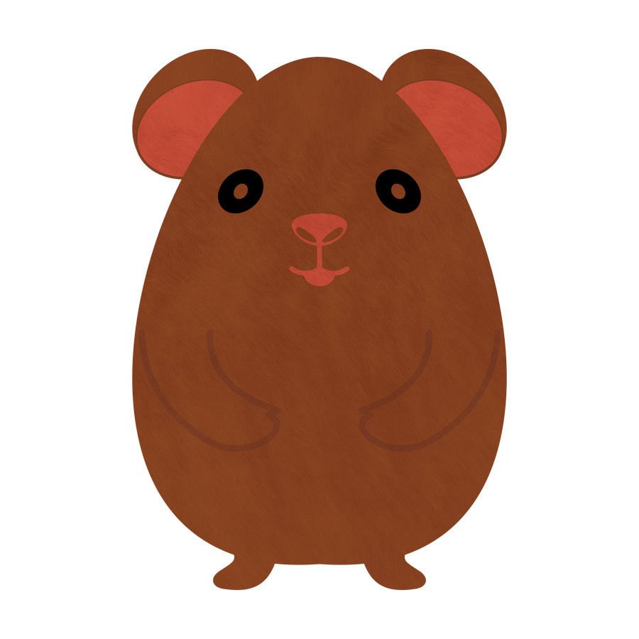 Cute Hamster Flat Design